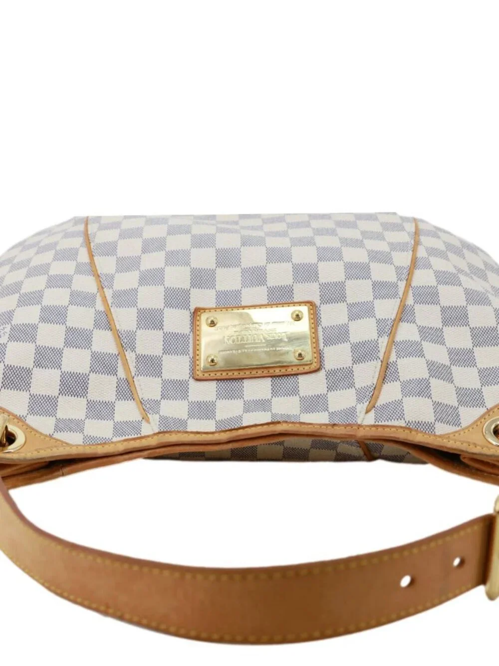 Louis Vuitton  Galliera PM Damier Azur Hobo Bag White